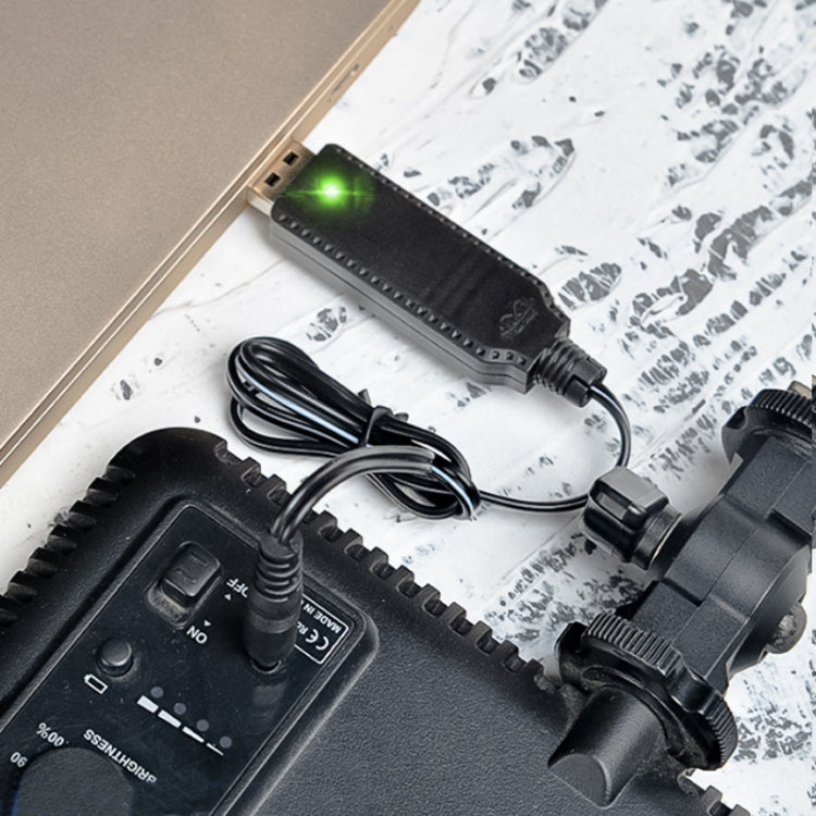 USB charging module with green LED indicator and connected black cable
