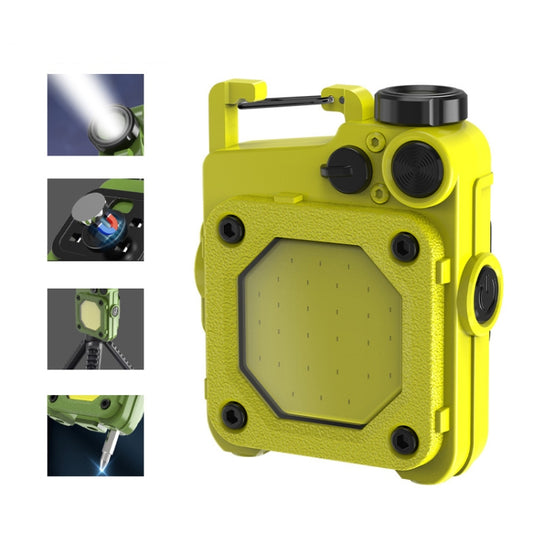 Mini Keychain COB Flashlight USB Rechargeable Magnetic Work Light For Outdoor Camping, Green, Red, Black, Yellow