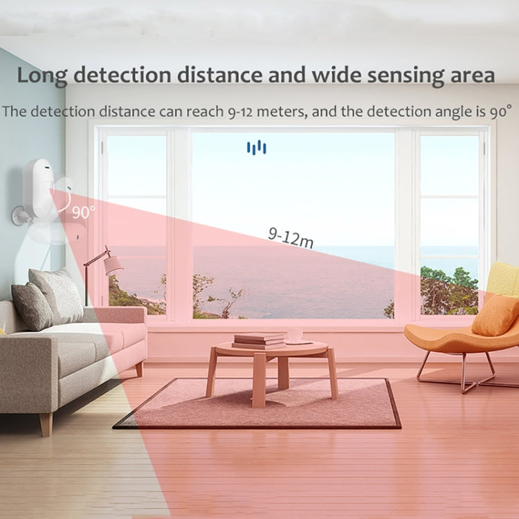 TUYA APP Control Wireless PIR Motion Sensor Alarm WiFi Motion Detector, Tuya WiFi