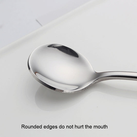 304 Stainless Steel Long Handle Thickened Round Spoon Coffee Ice Drink Mixing Spoon, Stainless Steel Color, Titanium Gold, Rose Gold, Titanium Black