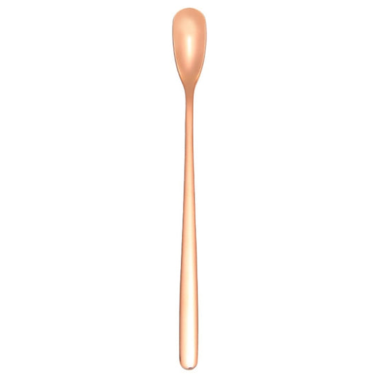 15cm 304 Stainless Steel Spoon Coffee Square Head Spoon Long Handle Mixing Spoon, Stainless Steel Color, Titanium Gold, Rose Gold, Titanium Black, Blue, Purple
