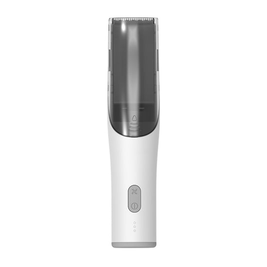 Electric Waterproof Hairdresser Children Low Noise Rechargeable Push Clipper, Digital Version White, Suction Upgrade Version White