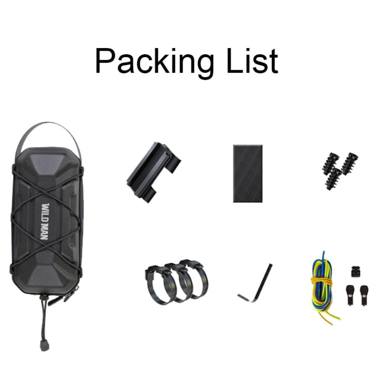 Black EVA hard-shell hanging bag with handle, straps, and mounting clips