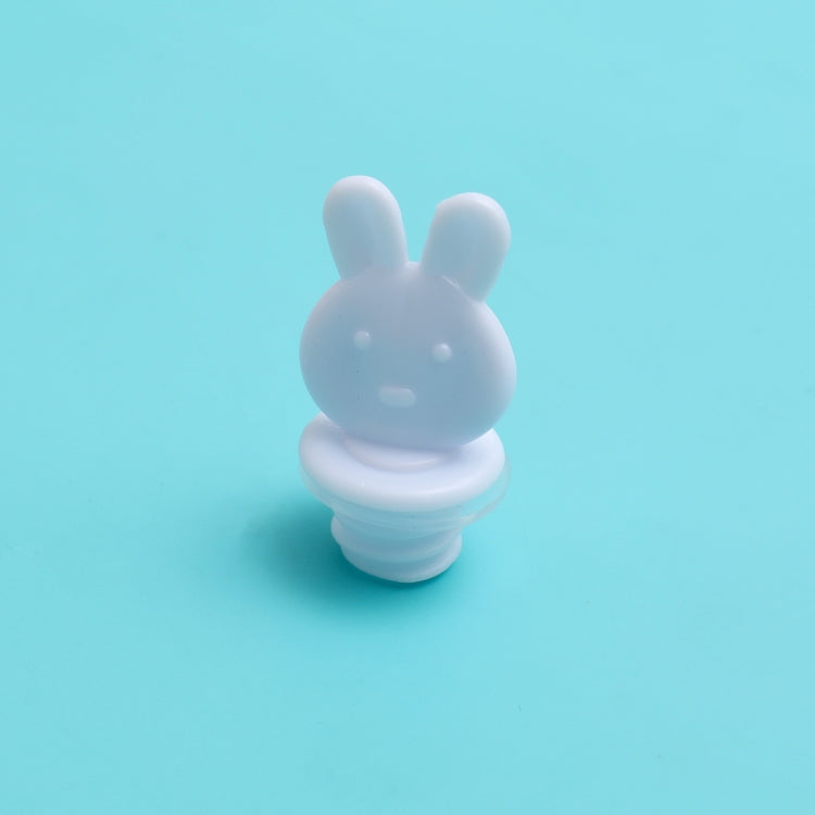 Bunny-shaped hot water bag cap stopper in light blue