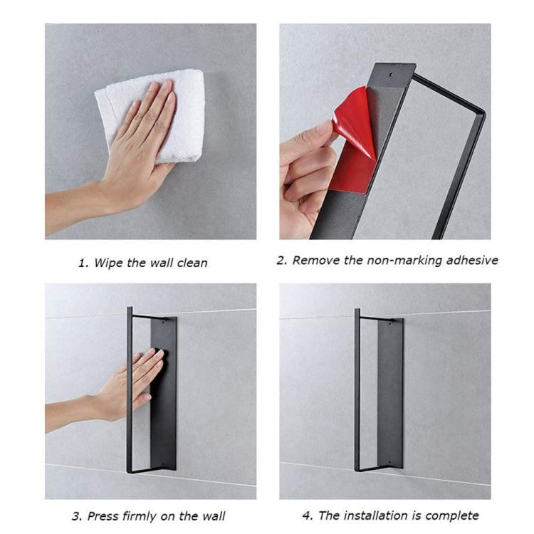 Wall Mounted Metal Clothes Hanger Storage Rack Multifunctional Shelf for Closet
