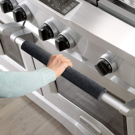 1pair Refrigerator Handle Anti-slip Cover Microwave Oven Oil-proof Handle Cover