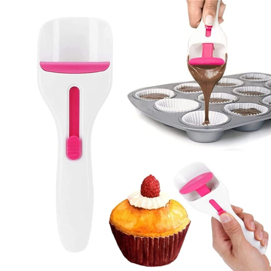 Cupcake Scoop Can Push Labor-saving Batter Chocolate Sauce Measuring Spoon