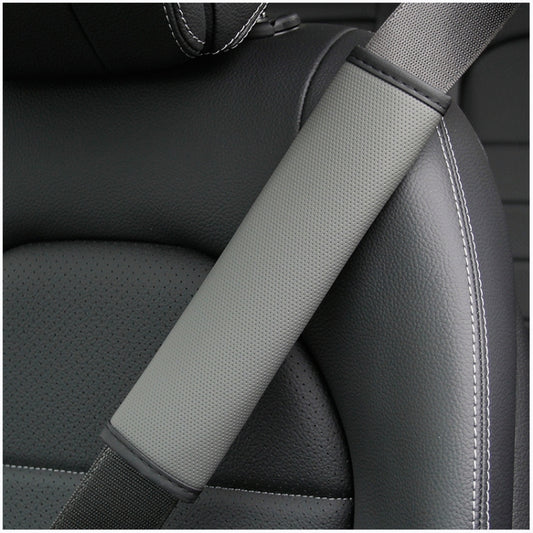 Skin Feeling Car Leather Seat Belt Cover Shoulder Pads, 6.5x23cm