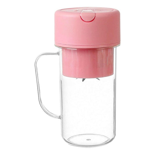420ml 6 Blades Straw Juice Cup USB Charging Portable Fruit Juicer Smoothie Maker
