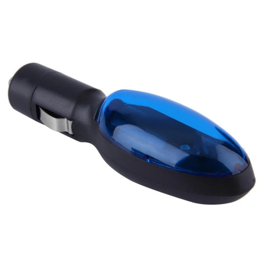 Portable car fuel saver plug, blue oval body on black handle