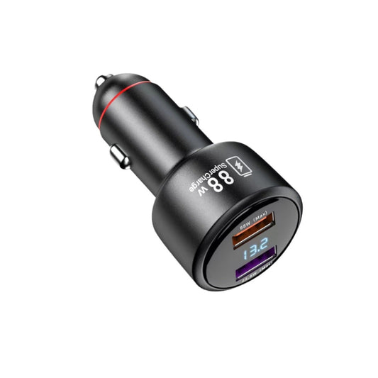 Vehicle Mini Fast Charging Charger Car One To Two Cigarette Lighter, 88W