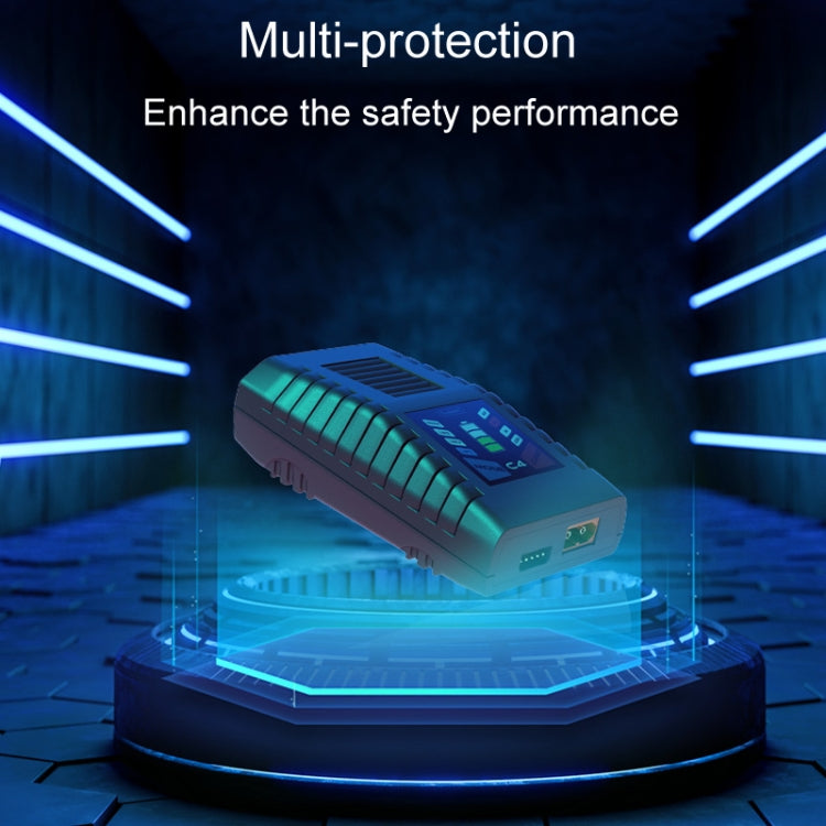 Battery balance charger with protective control lighting effect around the unit