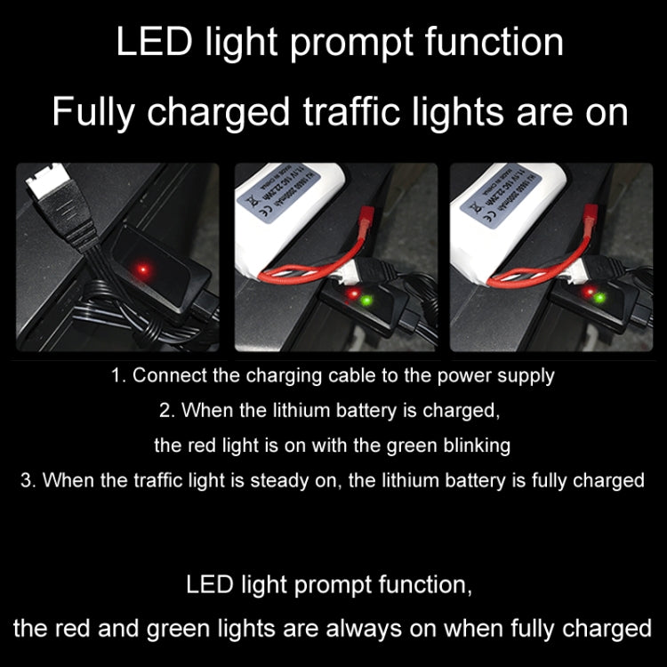 USB charger with red and green LED indicator lights for charging status