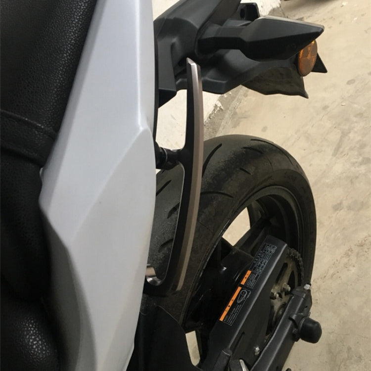 Installed motorcycle rear seat armrest pull bow on the side of the seat area