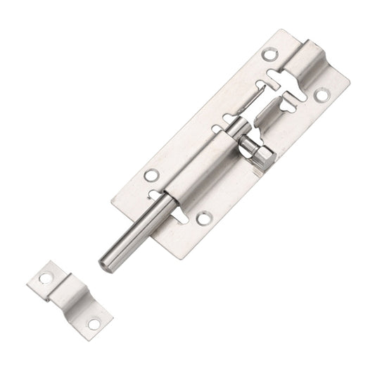 Stainless steel door anti-theft latch bolt lock with two metal mounting plates