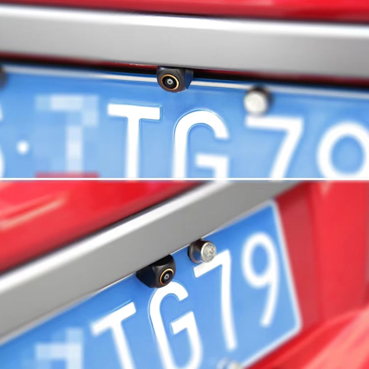 Car rear camera module mounted under the license plate