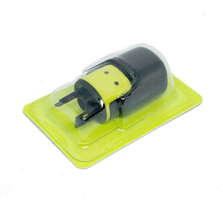 Nose hair trimmer in blister pack with black and neon green body