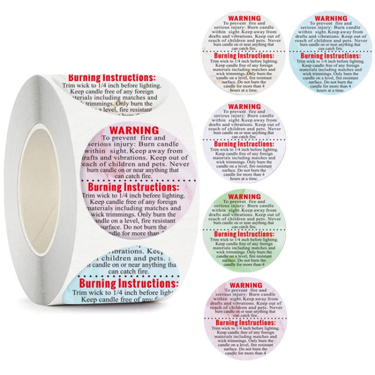 1.5 Inch Round Warning Label Packaging Sticker