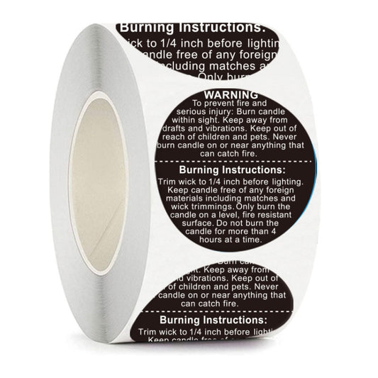 1.5 Inch Round Warning Label Packaging Sticker
