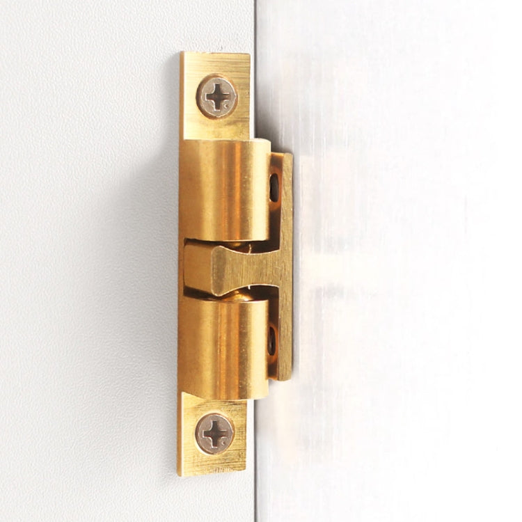 Mounted gold magnetic spring door latch with ball catch on cabinet door frame