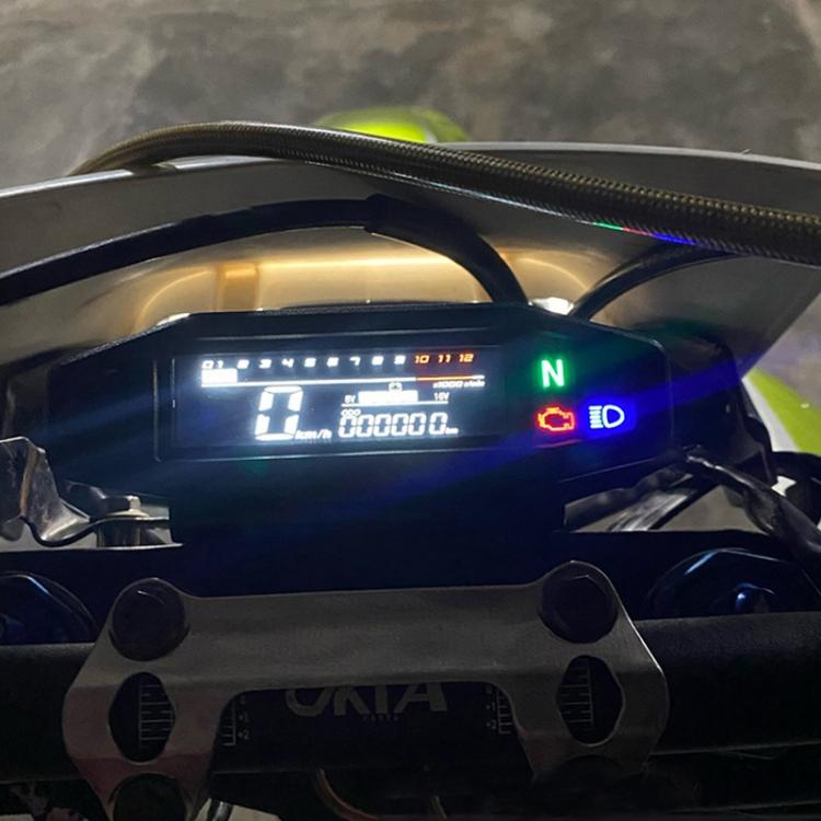 Motorcycle HD LCD Fuel Level Speed Electronic Instrument