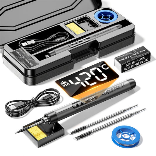 USB Digital Display Charging Soldering Iron Set 5-speed Temperature Adjustable, Standard Edition Gray, Standard Edition Orange, 3 Heads Orange, 3 Heads Gray