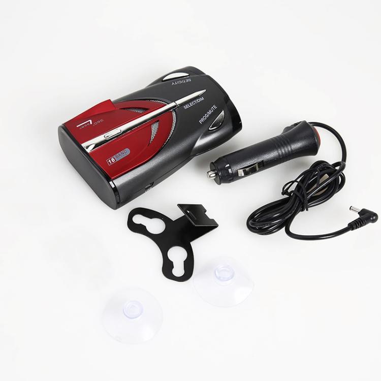 Car radar speed detector kit with device, cable, mounting bracket and suction cups