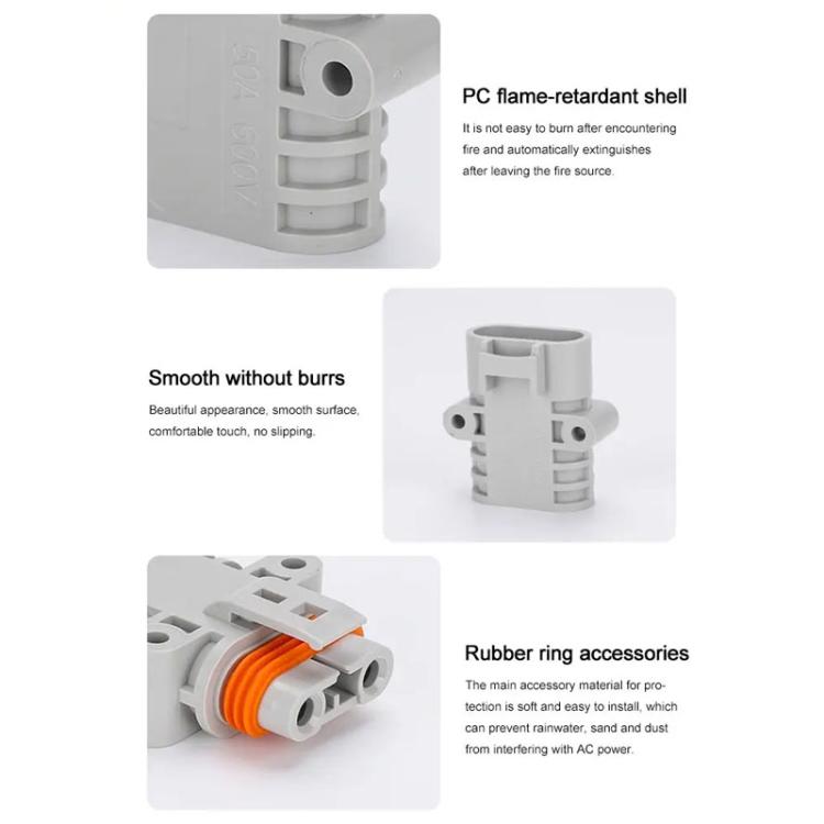 Automotive waterproof connector features: flame-retardant shell and rubber ring accessories