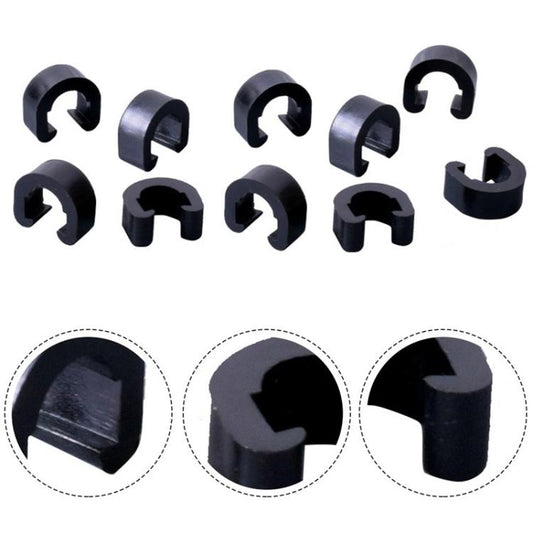 50pcs ZTTO Bicycle Plastic C-Clips Mountain Bike Shifter Cable Brake Clamps