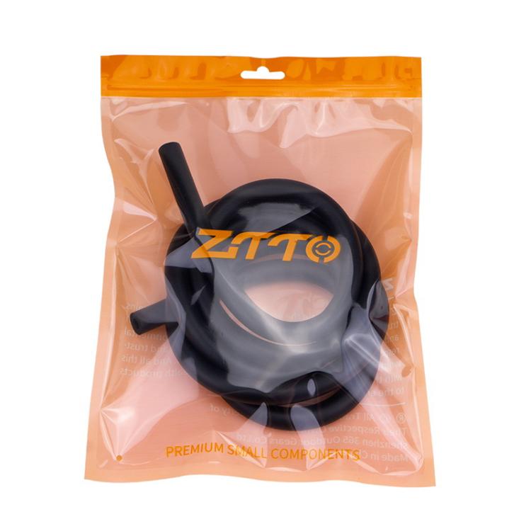 ZTTO packaged black foam anti-rattle bicycle cable tubes in clear bag