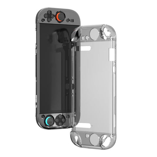 Transparent crystal clear split case for Nintendo Switch 2 handheld, protective cover