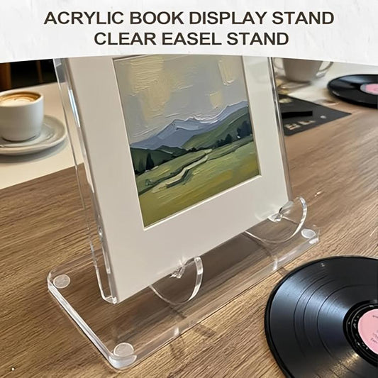 Acrylic Picture Frame Stand Dinner Plate Postcard Record Holder, YX187 1pc