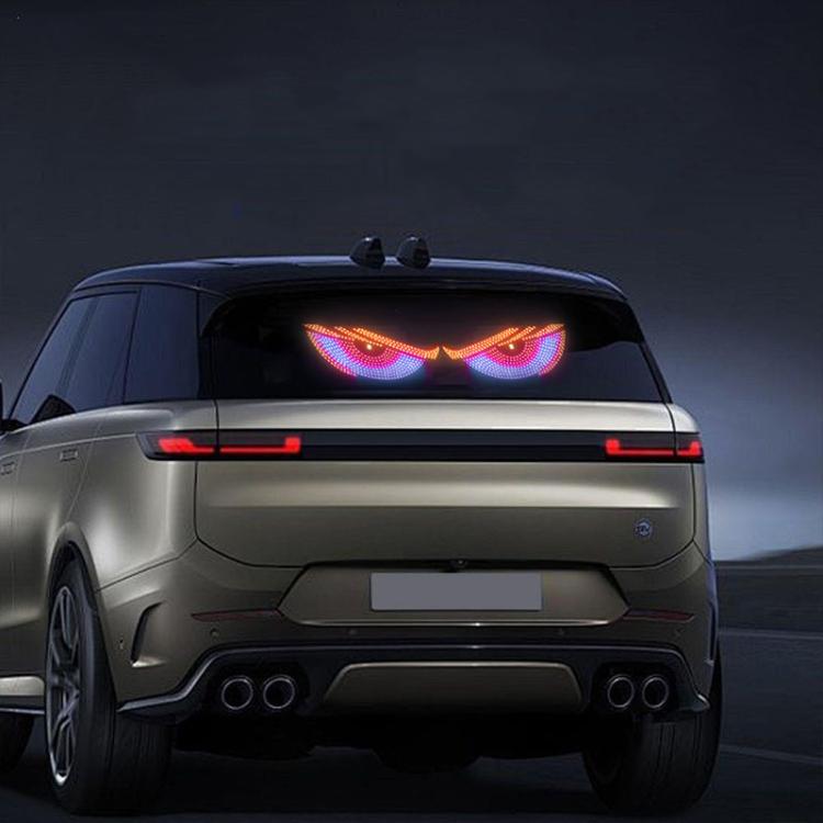 USB Car-mounted Dynamic Demon Eye Car Sticker LED Indicator Light