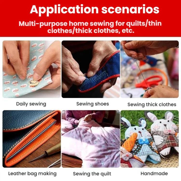 Sewing needle set in use for daily sewing, shoes, quilts, leather, and crafts
