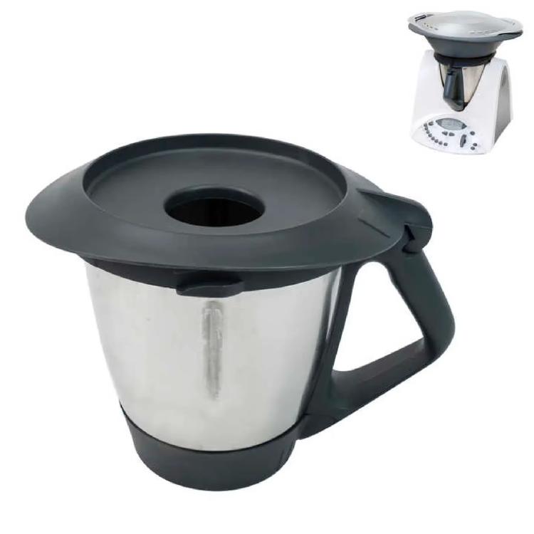 Pot lid assembly with large sealing opening and handle, for TM31