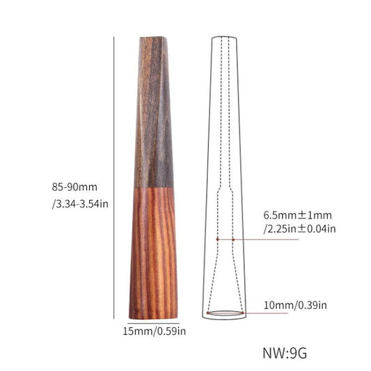 V-Notch Solid Wood Portable Cigarette Holder Smoking Pipe Mini Cigar Mouthpiece