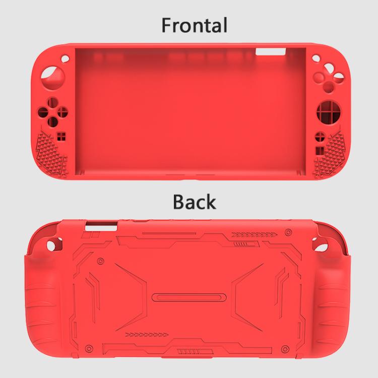 Red silicone protective case for Nintendo Switch 2, front and back shell with port openings