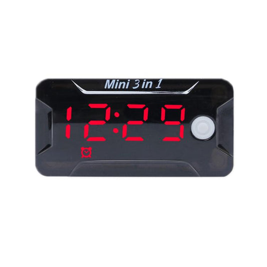 8-150V Electric Scooter/Motorcycle Two-Wire Waterproof Time Voltage Temperature Meter