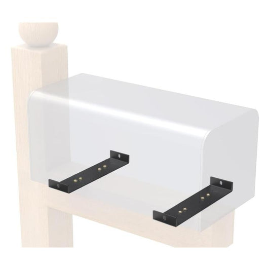 Heavy Iron Mailbox Mounting Bracket Supports Large Mailboxes Up To 8-Inch Wide, 200x50x17mm
