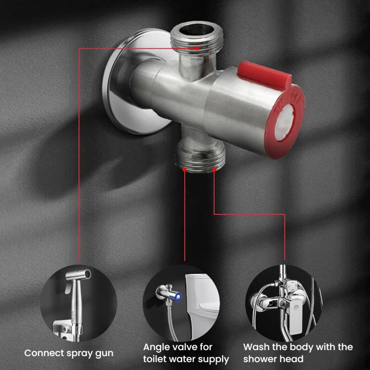Toilet sprayer connection set with angle valve and mounting parts