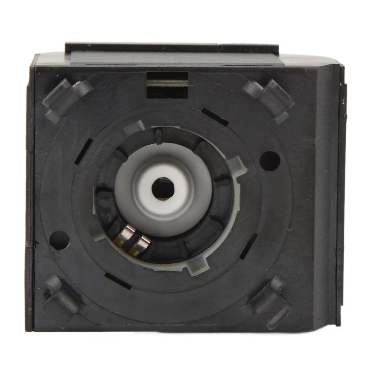 High-voltage headlight igniter module, rear view with circular connector opening