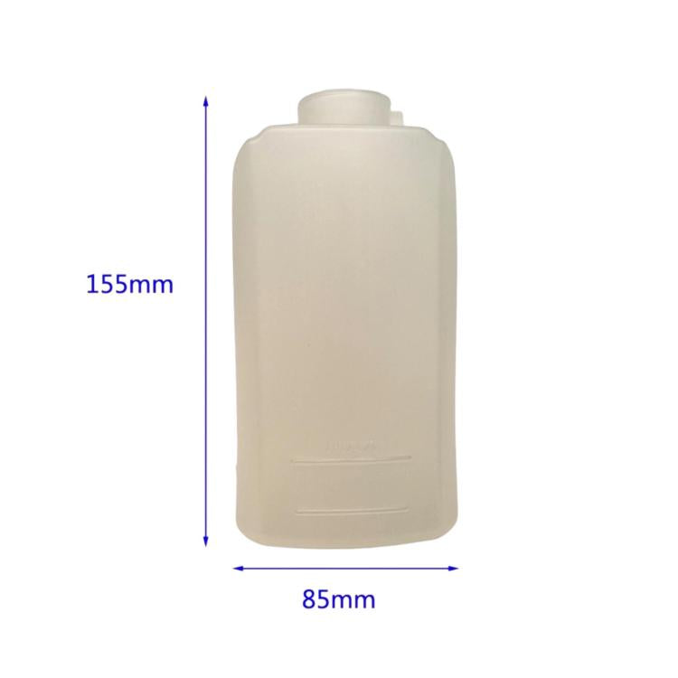 Waste water tank size: 155mm height, 85mm width; light beige translucent