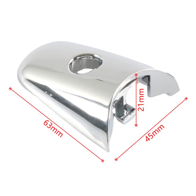 Chrome door handle cap cover showing 83mm x 45mm x 21mm dimensions
