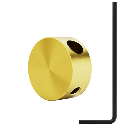 Mini copper heating block, gold base with two holes and black L-shaped stand