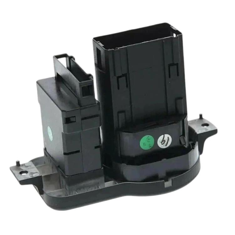 Headlight control switch housing with mounting tabs and internal connector pins