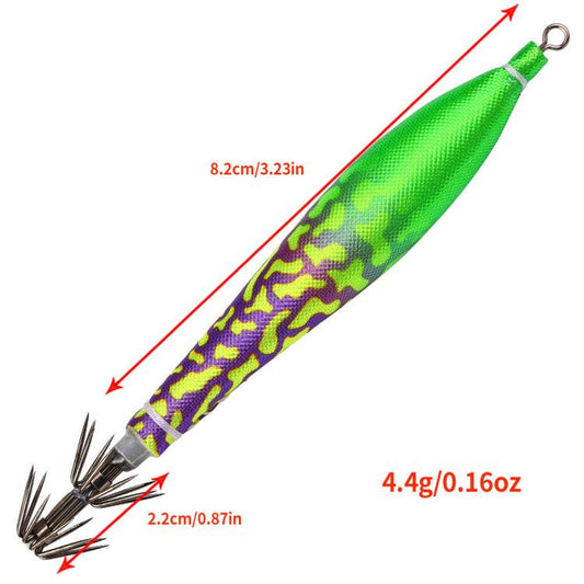 Luminous Squid Jigs Kit Glow Bait Fishing Lures With Umbrella Hooks Tackle Box, 10 PCS/Box HENGJIA UV Squid Hooks, 14 PCS/Box HENGJIA Horizontal Shrimp