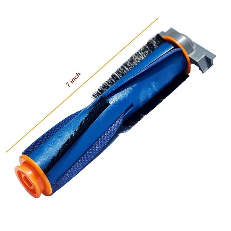 Blue main roller brush for robot vacuum replacement kit with orange end cap