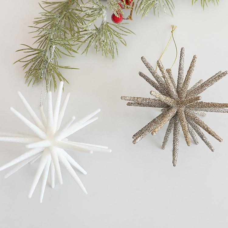 Christmas Tree Explosion Star Decorations Mini Plastic Christmas Hanging Ornaments