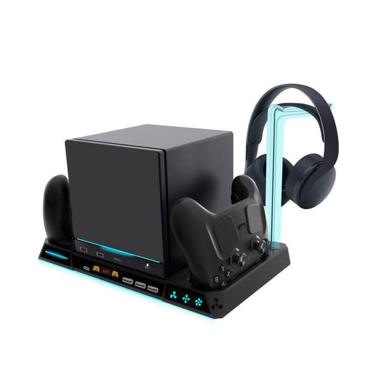 For Steam Deck KJH-ST-004 Cooling Stand Multifunctional Charging Station With RGB Light