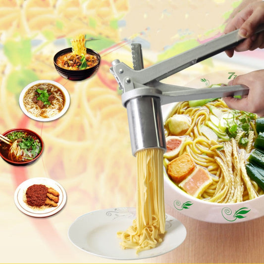 Household Stainless Steel Pasta Machine Small Manual Pasta Machine Multi-function Noodle Machine, Noodle Machine + 7 PCS Mould